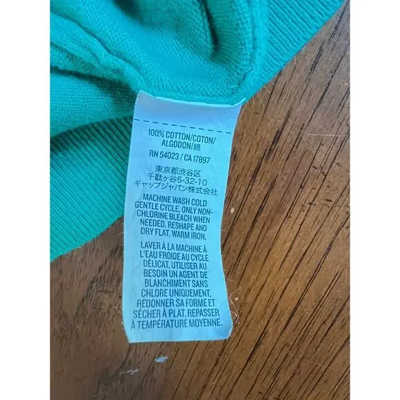 Old Navy Green L Navy Blue Initial Sweater Lightweight Women's A Pre-owned - Picture 6 of 7